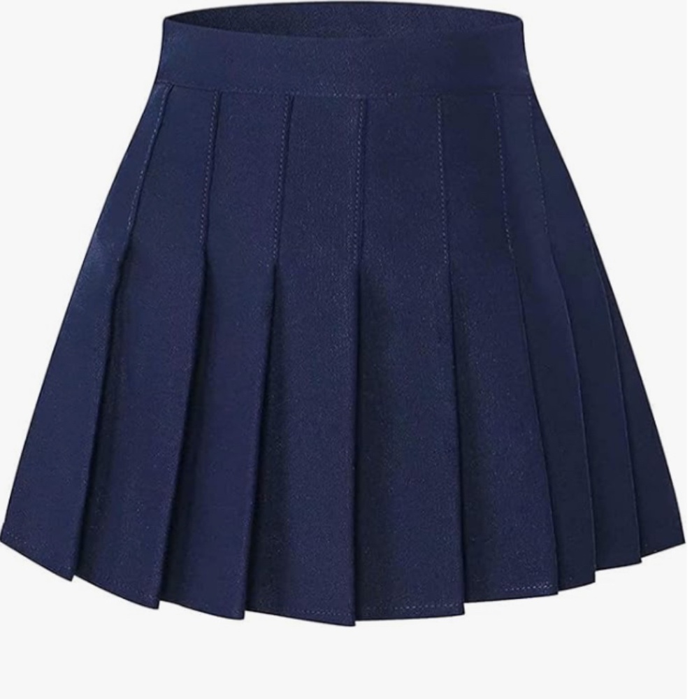 SANGTREE Womens XL navy blue pleated skirt